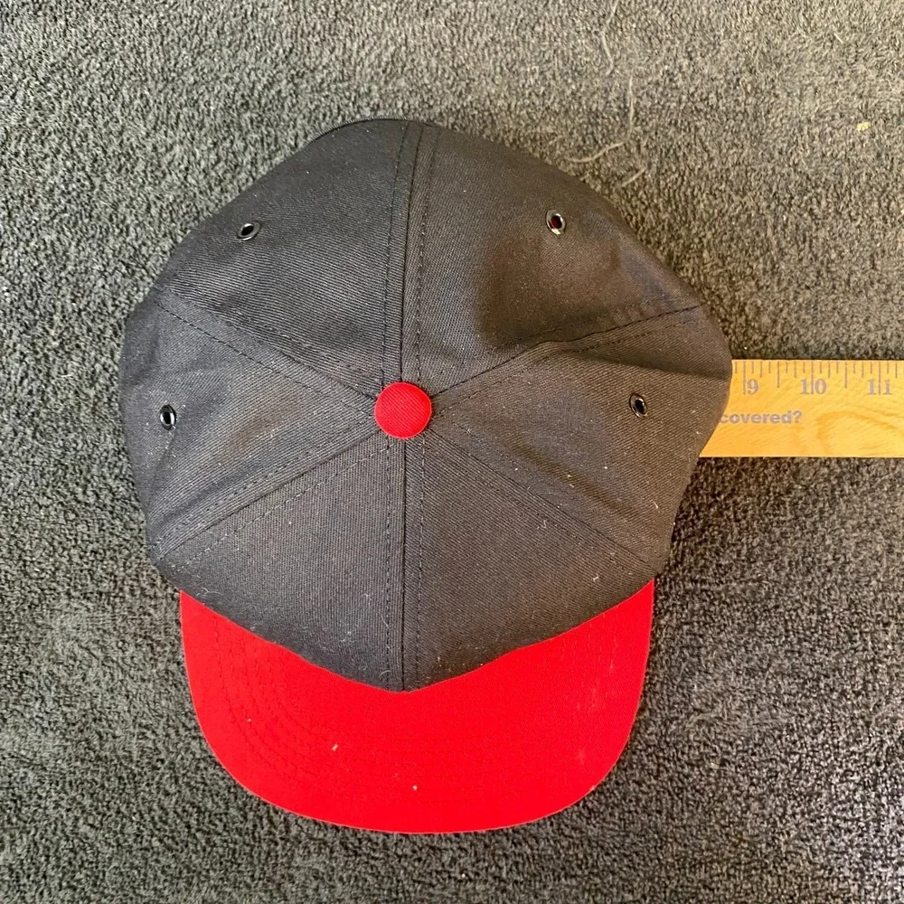 Vintage Lawson Racing Snapback Hat Cap Black Red Embroidered NASCAR USA